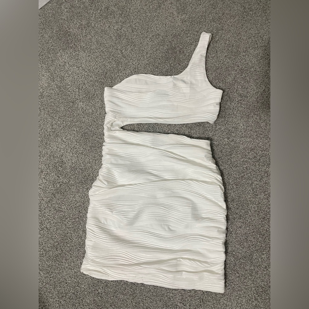 White cut out dress